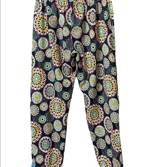 Buckhead Betties lounge/PJ pant in bright multi circle retro print 100% cotton - Picture 2 of 7